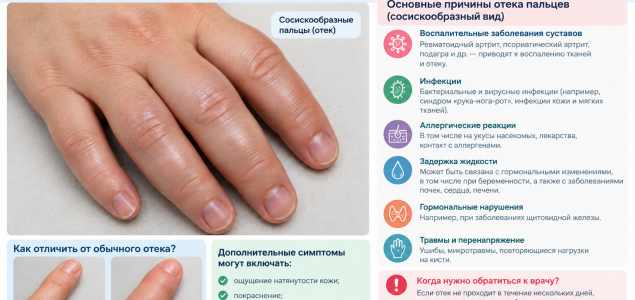 Сосискообразные пальцы — почему отекают и как лечить? СПб | Донской Э.О.